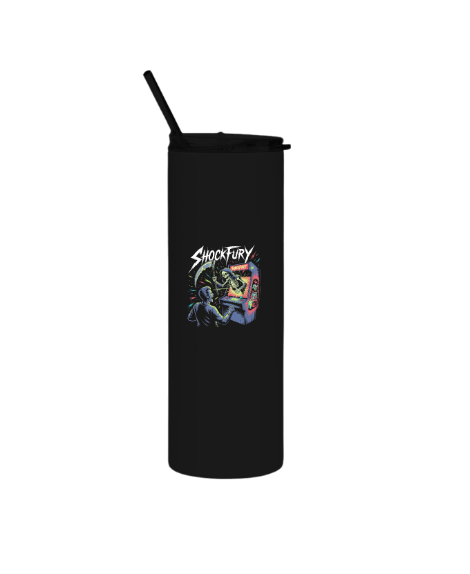 Shocktury Retro Arcade Horror Design Thermos - Image 3